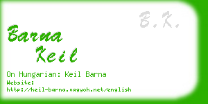 barna keil business card